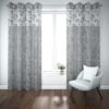 9 feet Long Door Curtains Polyester Room Darkening Set Of 2 (Grey)