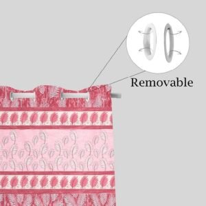 9 feet Long Door Curtains Polyester Room Darkening Set Of 2 (Red)1c