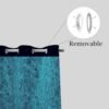 9 feet Long Door Curtains Polyester Room Darkening Set Of 2 (Sky Blue)