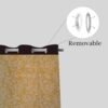 9 feet Long Door Curtains Polyester Room Darkening Set Of 2 (Yellow)