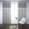 9 feet Long Door Curtains Polyester Room Darkening Set Of 2 (Silver)1b