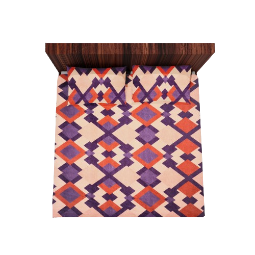 Cotton Double Flat Bedsheet With 2 Pillow Covers (Blue)