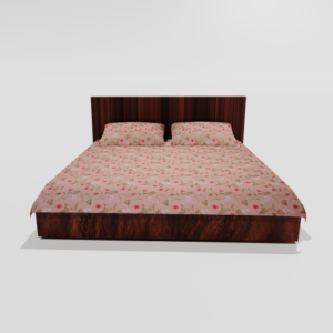 Glace Cotton Double Flat Bedsheet With 2 Pillow Covers (Peach) 14