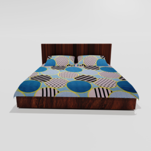 Glace Cotton Double Flat Bedsheet With 2 Pillow Covers (Orange)