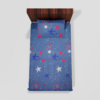Glace Cotton Single Flat Bed Sheet With 1 Pillow Cover (Blue) 17