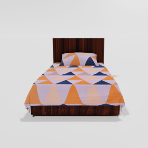 Glace Cotton Single Flat Bed Sheet With 1 Pillow Cover (Yellow)16