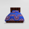 Glace Cotton‎ Single Flat Bed Sheet With 1 Pillow Cover (Blue) 22