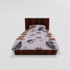 Glace Cotton‎ Single Flat Bed Sheet With 1 Pillow Cover (Multi-Leaf) 19