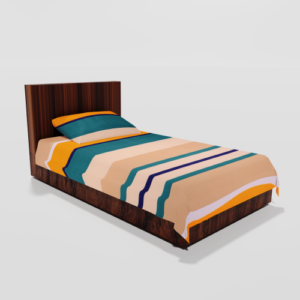 Glace Cotton‎ Single Flat Bed Sheet With 1 Pillow Cover (Multicolor) 28