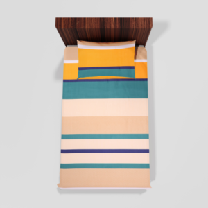 Glace Cotton‎ Single Flat Bed Sheet With 1 Pillow Cover (Multicolor) 28