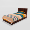 Glace Cotton‎ Single Flat Bed Sheet With 1 Pillow Cover (Multicolor) 28