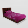 Glace Cotton‎ Single Flat Bed Sheet With 1 Pillow Cover (Wine) 24
