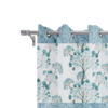 polyester Darkening Blackout Grommets Floral Pattern, Softy Patch Pack of 2 Curtain [Sky Floral, 4x5 Feet] 123