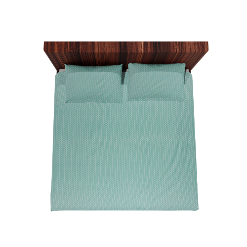 Cotton Double Flat Bedsheet With 2 Pillow Covers (Green)