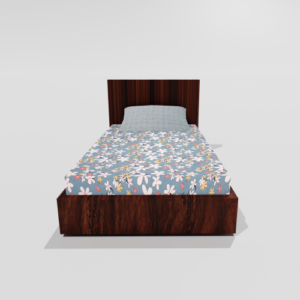 Glace Cotton Single Elastic Fitted Bedsheets With 1 Pillow Cover (Green) 71