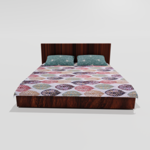 Glace Cotton Double Flat Bedsheet With 2 Pillow Covers (Green) 17