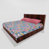 Glace Cotton Double Flat Bedsheet With 2 Pillow Covers (Pink) 16
