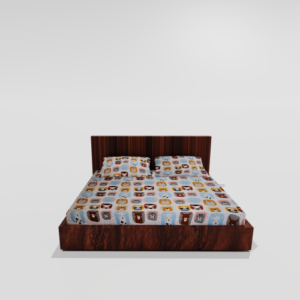 Glace Cotton King Size Elastic Fitted Double Bed Sheets With 2 Pillow Covers (White) 11