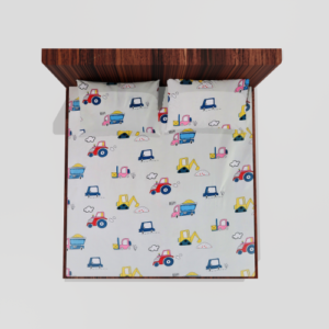 Glace Cotton King Size Elastic Fitted Double Bed Sheets With 2 Pillow Covers (White)