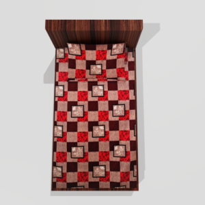 Glace Cotton Single Elastic Fitted Bedsheets With 1 Pillow Cover (Maroon) 11