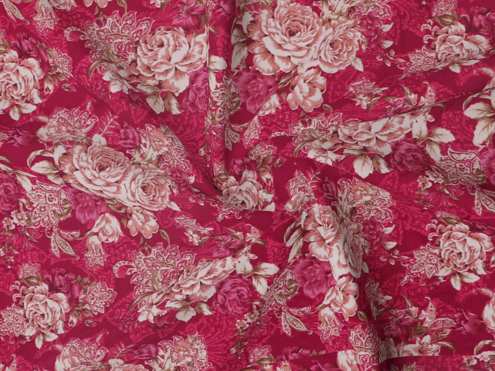 Elastic Fitted King Size Double Bed Sheets With 2 Pillow Covers (Red)