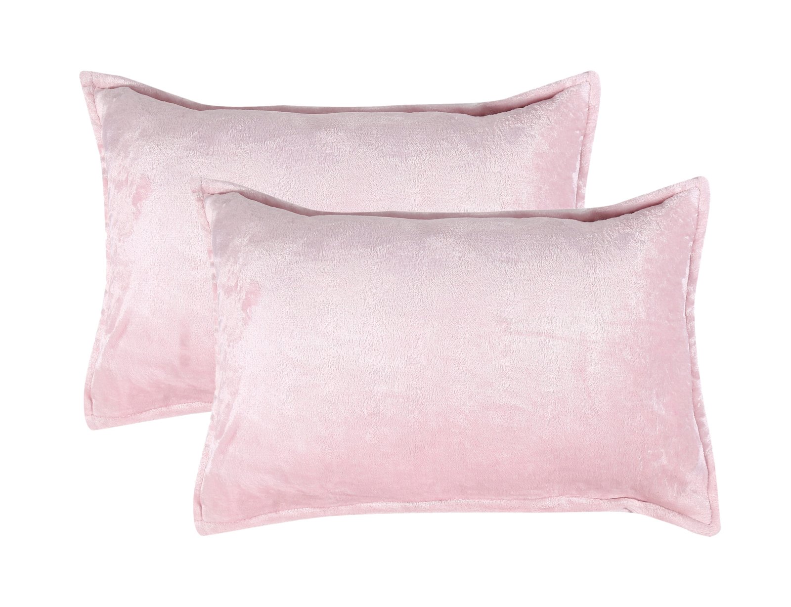 Winter Warm King Size Flat Double Bedsheet With 2 Pillow Covers (Pink)