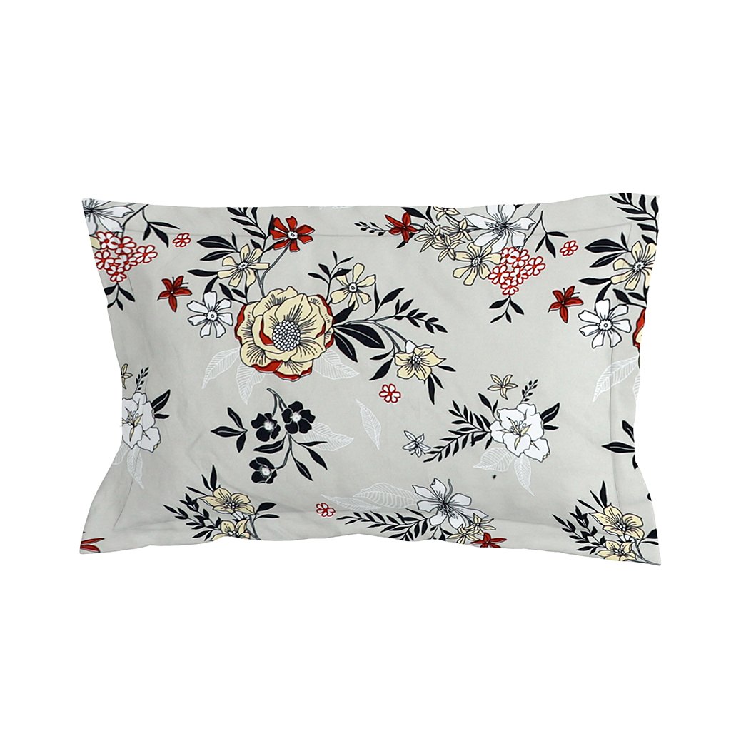 Single Glace Cotton Elastic Fitted Bedsheets With 1 Pillow Cover (Beige)