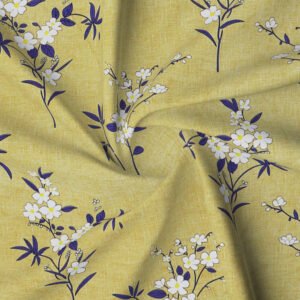 Single Glace Cotton Elastic Fitted Bedsheets With 1 Pillow Cover (Yellow)