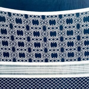 Winter Warm King Size Flat Double Bedsheet With 2 Pillow Cover (Blue)