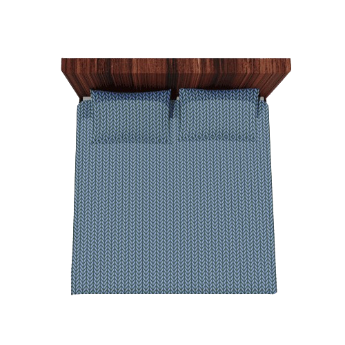 Cotton Double Flat Bedsheet With 2 Pillow Covers (Blue)