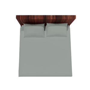 Cotton Double Flat Bedsheet With 2 Pillow Covers (Green)