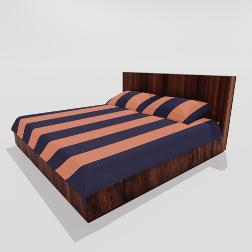 Glace Cotton Double Flat Bedsheet With 2 Pillow Covers (Orange)
