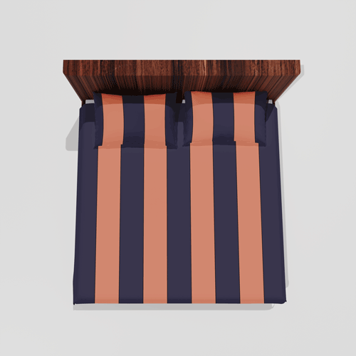 Glace Cotton Double Flat Bedsheet With 2 Pillow Covers (Orange)