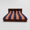 Glace Cotton Double Flat Bedsheet With 2 Pillow Covers (Orange)