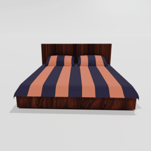 Glace Cotton Double Flat Bedsheet With 2 Pillow Covers (Orange)