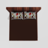 Glace Cotton Elastic Fitted Double Bedsheet With 2 Pillow Covers (Dark Coffee)
