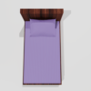Glace Cotton Single Elastic Fitted Bedsheets With 1 Pillow Cover (Purple)