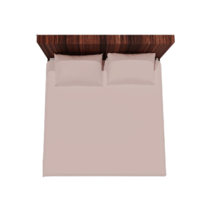 Cotton Double Flat Bedsheet With 2 Pillow Covers (Beige)