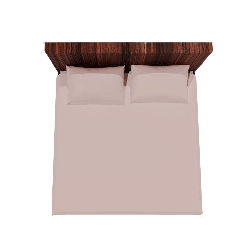 Cotton Double Flat Bedsheet With 2 Pillow Covers (Beige)