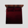 Glace Cotton Double Flat Bedsheet With 2 Pillow Covers (Wine)