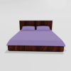 Glace Cotton Double Flat Bedsheet With 2 Pillow Covers (Purple)