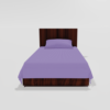 Glace Cotton Single Flat Bed Sheet With 1 Pillow Cover (Purple)