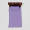 Glace Cotton Single Flat Bed Sheet With 1 Pillow Cover (Purple)