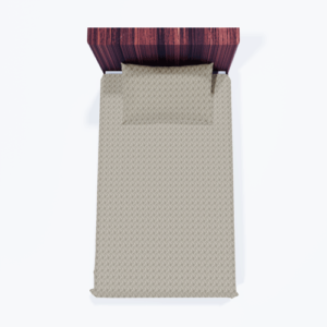 Glace Cotton Single Flat Bed Sheet With 1 Pillow Cover (Beige)