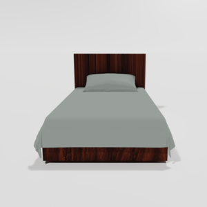 Glace Cotton Single Flat Bed Sheet With 1 Pillow Cover (Green)