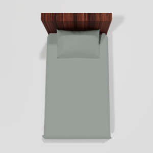 Glace Cotton Single Flat Bed Sheet With 1 Pillow Cover (Green)