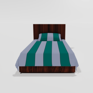 Glace Cotton‎ Single Flat Bed Sheet With 1 Pillow Cover (Green)4a