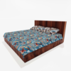 Glace Cotton Double Flat Bedsheet With 2 Pillow Covers (Sky Blue)