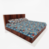 Glace Cotton Double Flat Bedsheet With 2 Pillow Covers (Sky Blue)