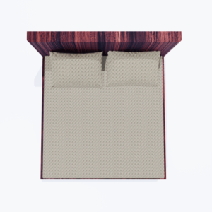 Glace Cotton Elastic Fitted Double Bedsheet With 2 Pillow Covers (Beige)